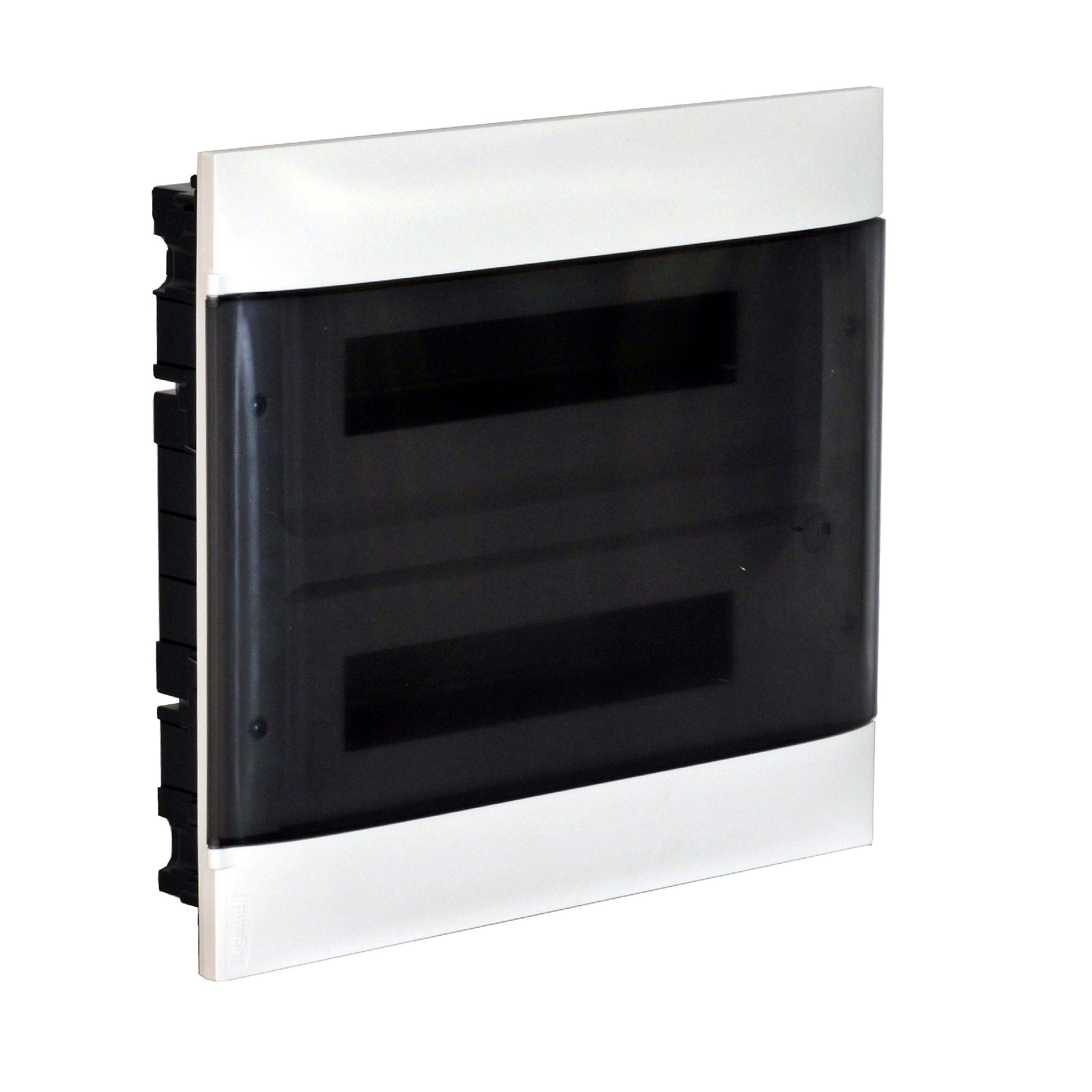 LEGRAND - Caja Empotrar Practibox S puerta transparente 2x18mod - para tabiques convencionales