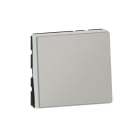 LEGRAND - Pulsador Mosaic EasyLed - 2 módulos - 6 A - Aluminio