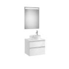 ROCA - Pack THE GAP 600x460 blanco con mueble para lavabos de sobre encimera y espejo Eidos