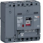 HAGER - Interruptor automático caja moldeada h3+ P160 4P4D N0-50-100% 160A 40kA LSnI