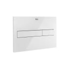 ROCA - Placa de accionamiento PL7 Dual blanco acabado cristal