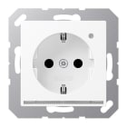 JUNG - Enchufe SCHUKO® con LED blanco A blanco mate