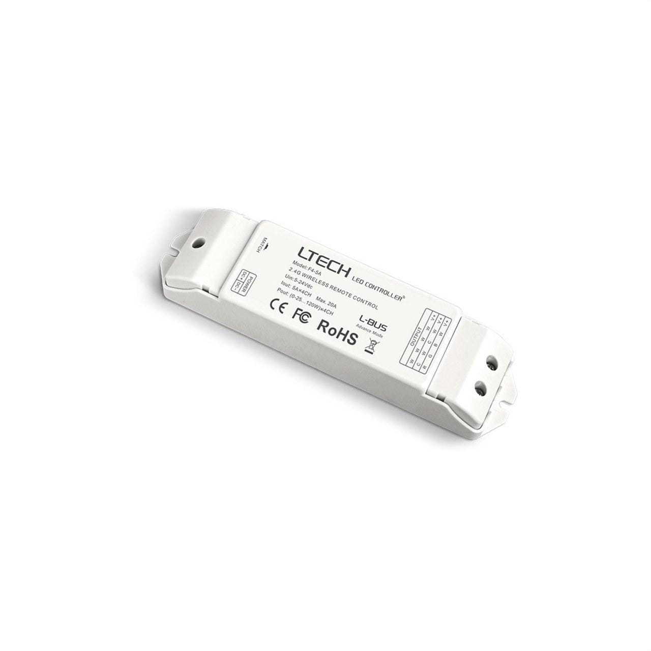 BLUELED - Receptor RF 4CHx5A CV 12/24VDC LTECH F4-5A