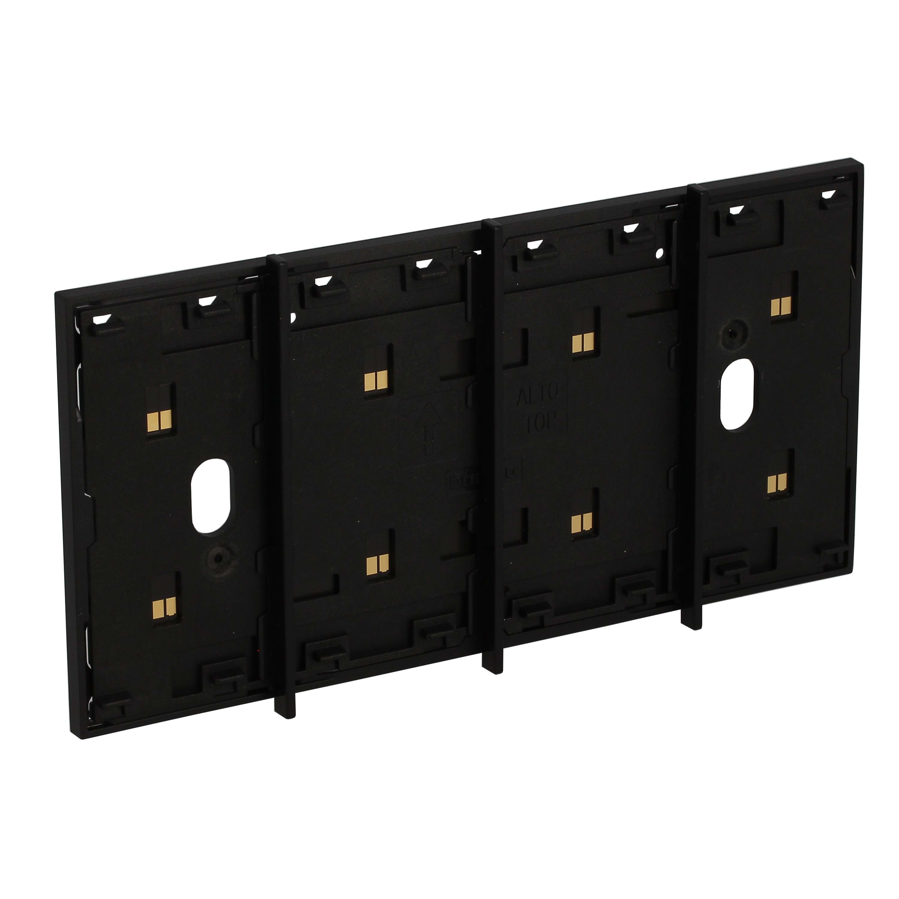 BTICINO - Living Now MYHOME COMANDOS DIGITALES Marco electrificado 4 módulos, negro