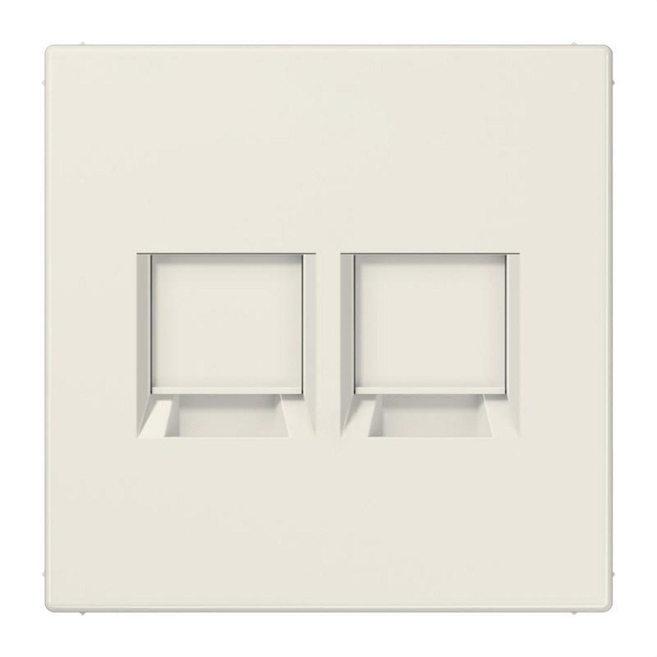 JUNG - Placa modular Jack-Radiall 2 tomas LS1969-2WE LS blanco