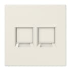JUNG - Placa modular Jack-Radiall 2 tomas LS1969-2WE LS blanco