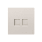 SIMON - Tapa para 2 x RJ45 sin conector sin adaptador arena mate Simon 360
