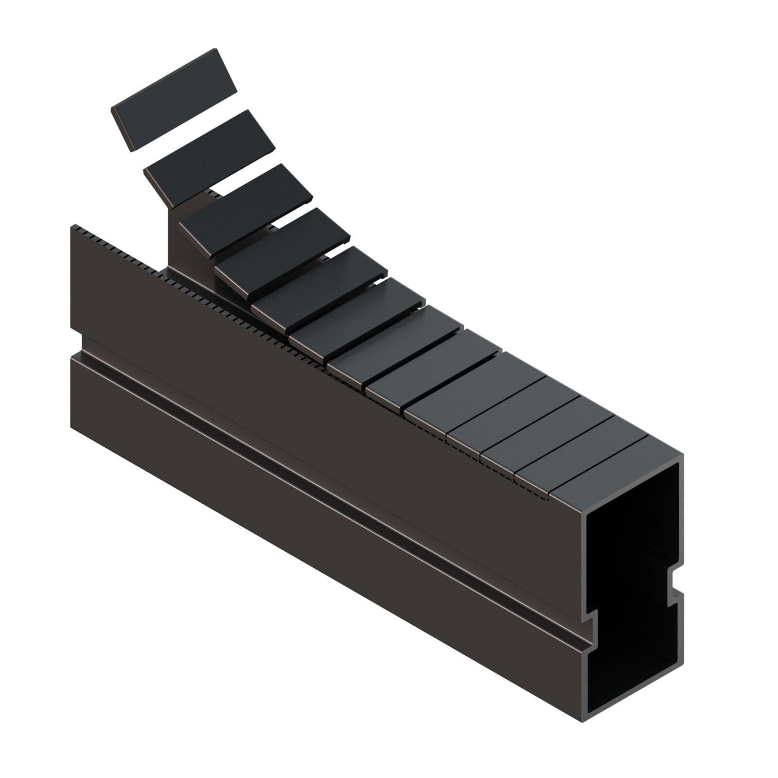 SUNFER - BE-40 Embellecedor Black End. Acabado en negro para extremo de perfil G1