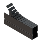 SUNFER - BE-40 Embellecedor Black End. Acabado en negro para extremo de perfil G1