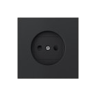 SIMON - Tapa para base de enchufe bipolar negro mate Simon 360