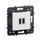 LEGRAND - Cargador USB Valena Next - 2 USB Tipo A+C - 20W - Blanco